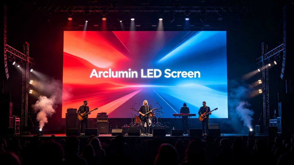 LED display as stage background in a live house venue